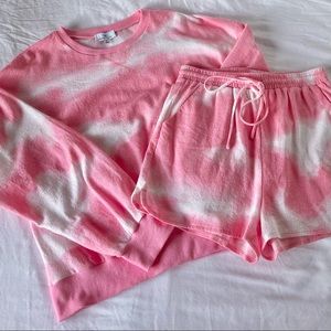 Urban Daizy Medium Pink Tie Dye Lounge Outfit